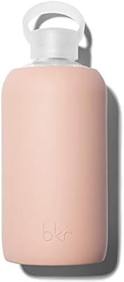 bkr Glass Water Bottle - Luxury BPA Free Water Bottle, Smooth Silicone Sleeve - Leak Proof, Narro... | Amazon (US)