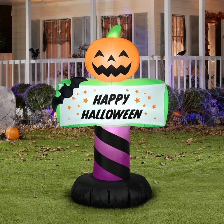 Halloween Airblown Inflatable, Happy Halloween Sign, 3.5', by Way To Celebrate | Walmart (US)