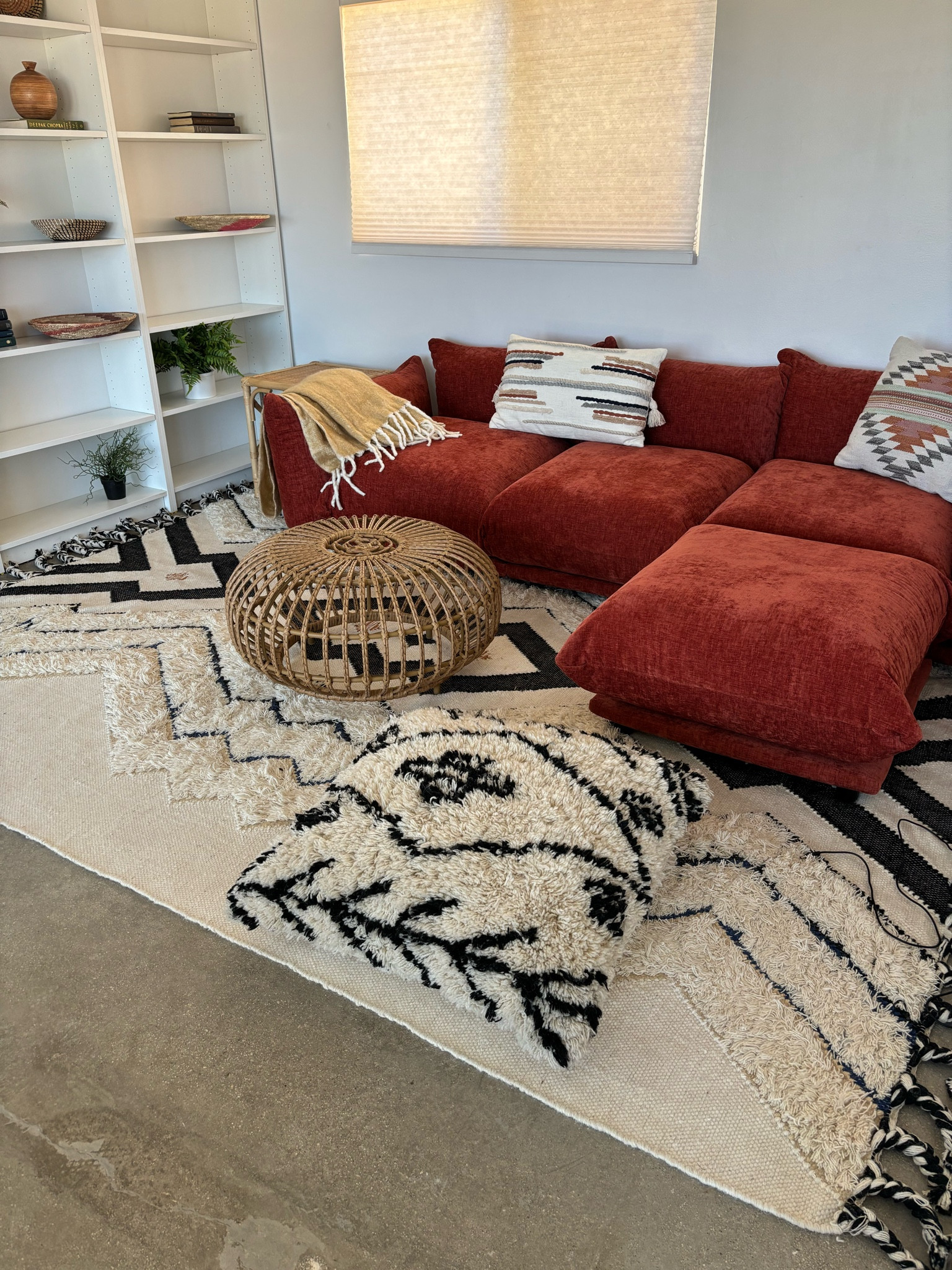 This sectional makes a statement and it doesn’t break the bank.  And how fabulous is this rug?  In a second home, you can go a little more bold with the design.  

#LTKHome