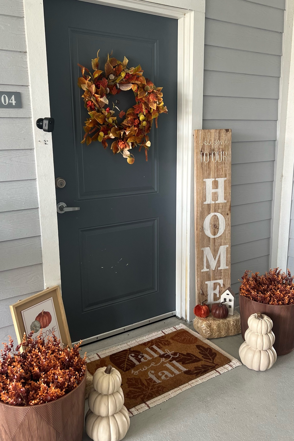 Fall apartment door decor inspiration 🍂

The stacked pumpkins are from Michael’s that I painted beige 🍁 and the fall sweet fall rug is from Kirkland’s from last year but they have a lot of cute options ☺️

#LTKSeasonal #LTKStyleTip