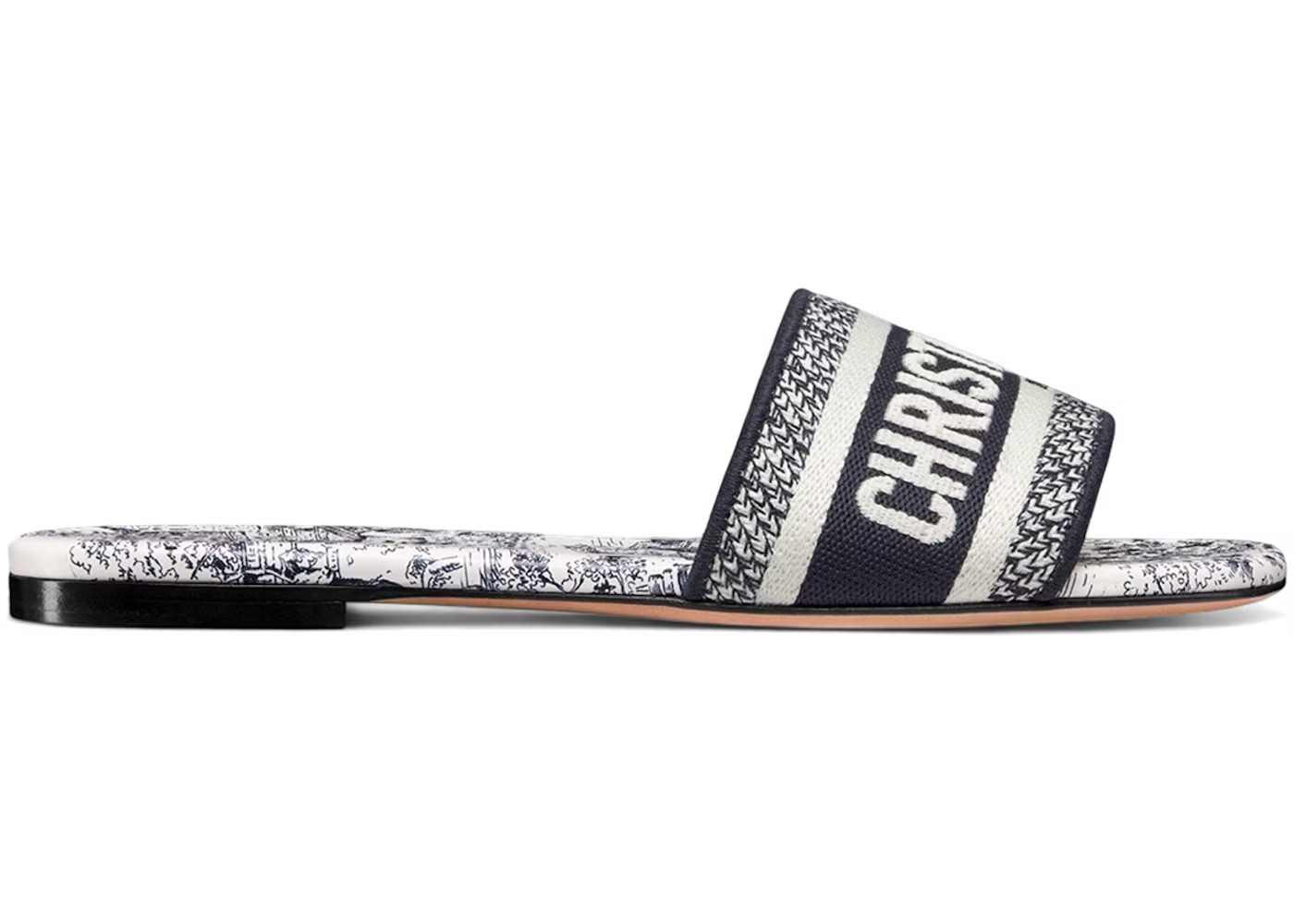 Dior Dway SlideEmbroidered Deep Blue (Women's) | StockX