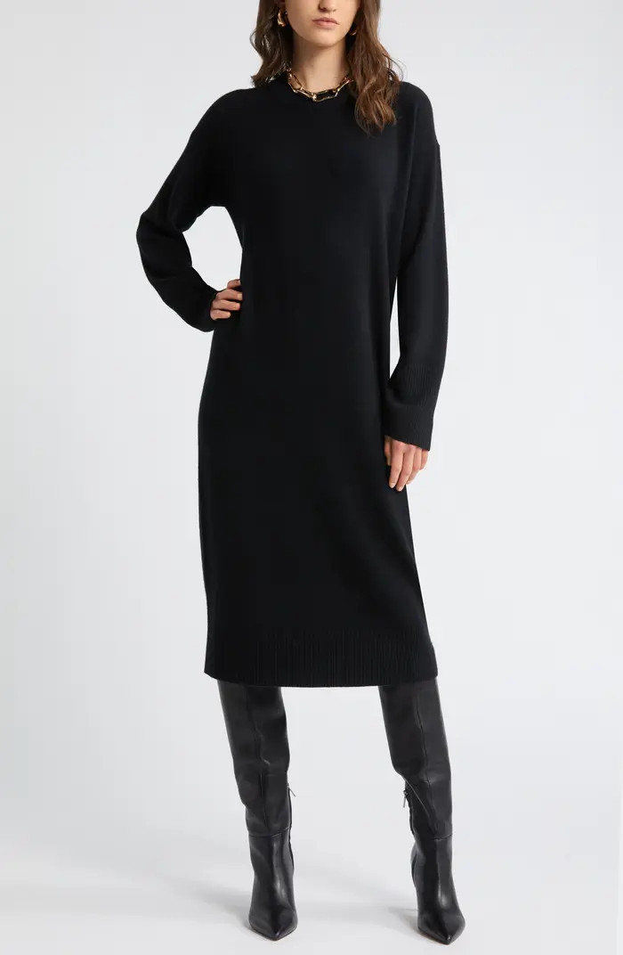 Nordstrom Long Sleeve Wool & Cashmere Sweater Dress | Nordstrom | Nordstrom