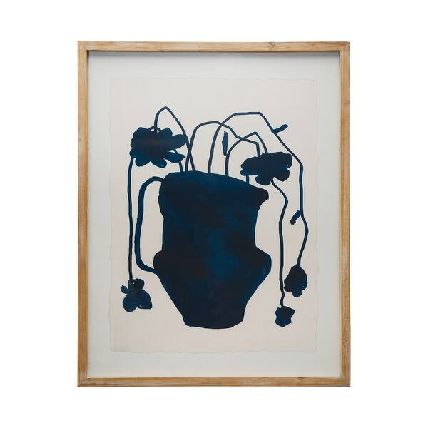 Wood Framed Flowers in Vase Wall Art with Glass Cover - Bed Bath & Beyond - 37441564 | Bed Bath & Beyond