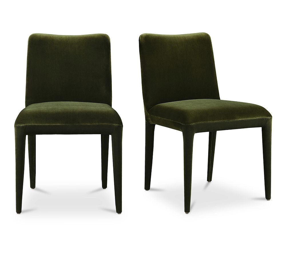 Sloane Upholstered Dining Chairs, Set Of 2, Green | Pottery Barn (US)