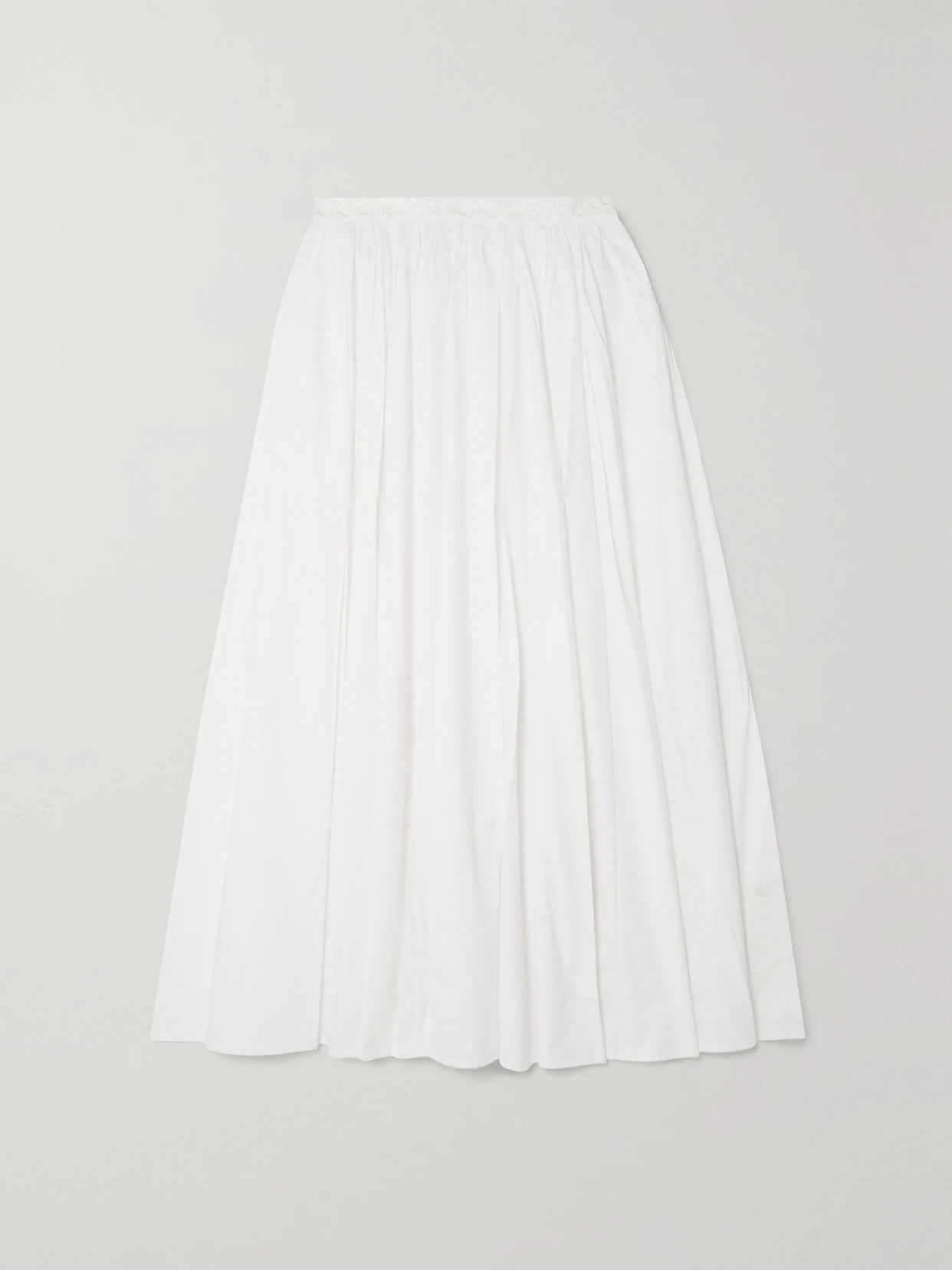 Emporio Sirenuse - Camelia Pleated Printed Cotton-poplin Maxi Skirt - White | NET-A-PORTER (UK & EU)