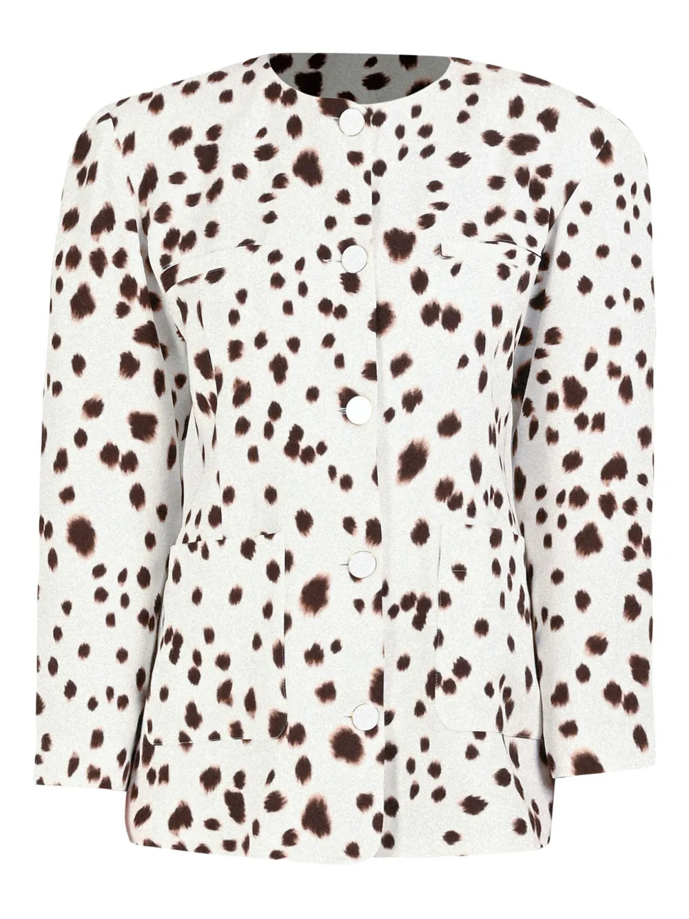 dalmatian-pattern button-fastening jacket | Farfetch Global