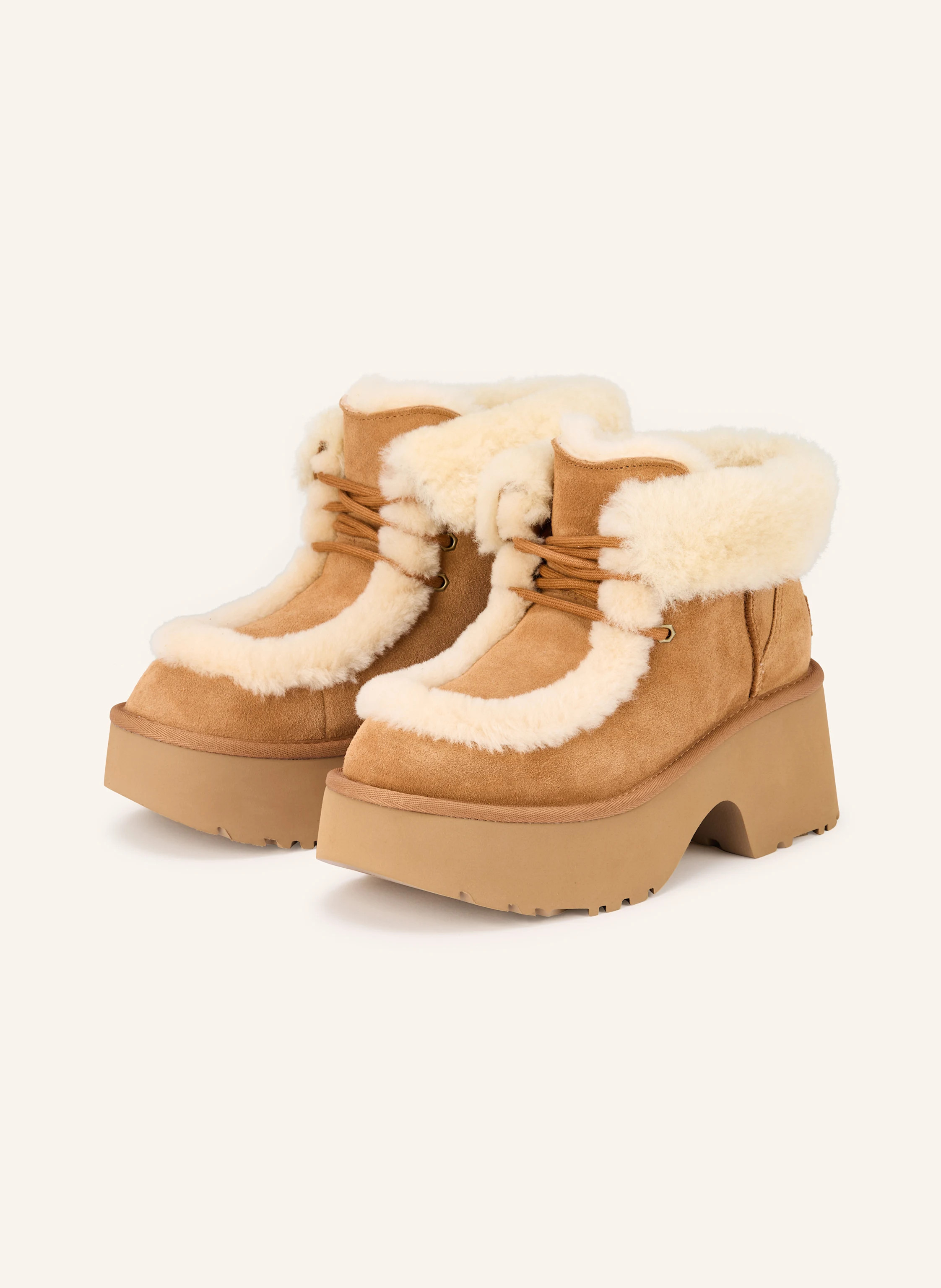 UGG Schnürboots ESMEE in camel / creme | Breuninger (DACH)