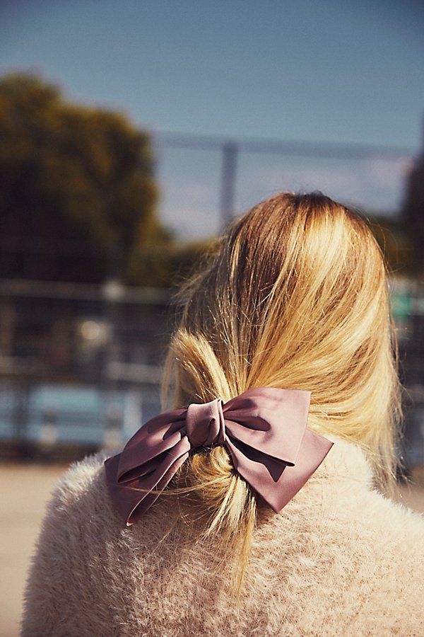 Silk Bow Barrette by Pin & Tube at Free People | Free People