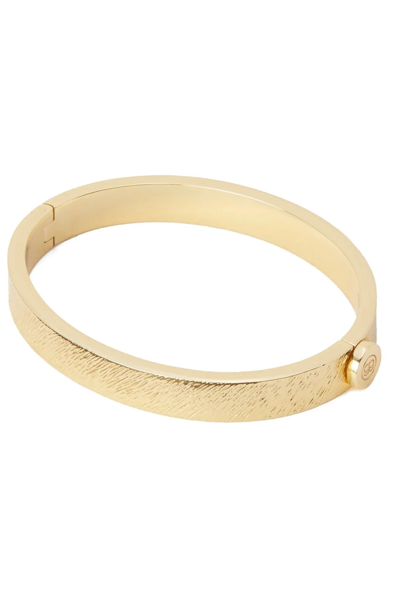 Gorjana | Jax 18K Yellow Gold Plated Textured Hinged Bracelet | Nordstrom Rack | Nordstrom Rack