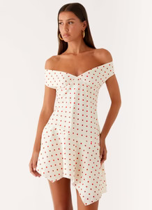 Alma Mini Dress - White Red Polka Dot | Peppermayo (Global)