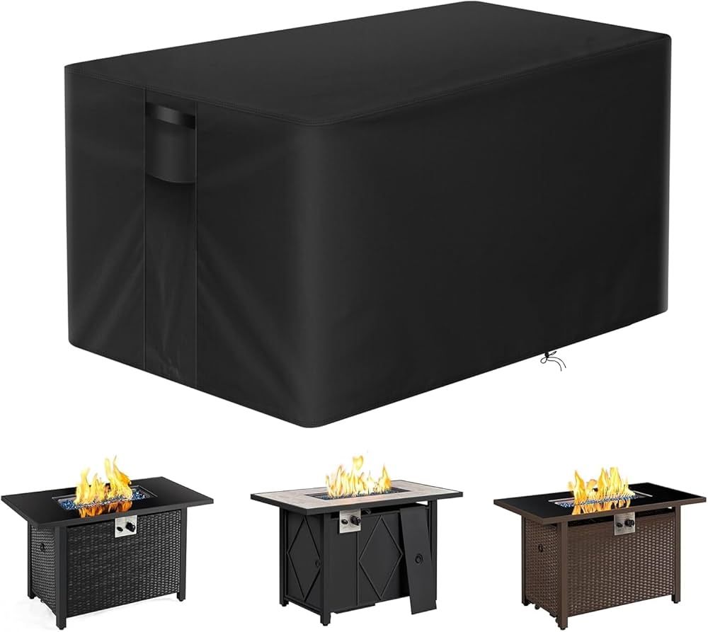 POMER Gas Fire Pit Cover Rectangular 42x24x24inch - Waterproof Heavy Duty Fabric Cover with PU Co... | Amazon (CA)