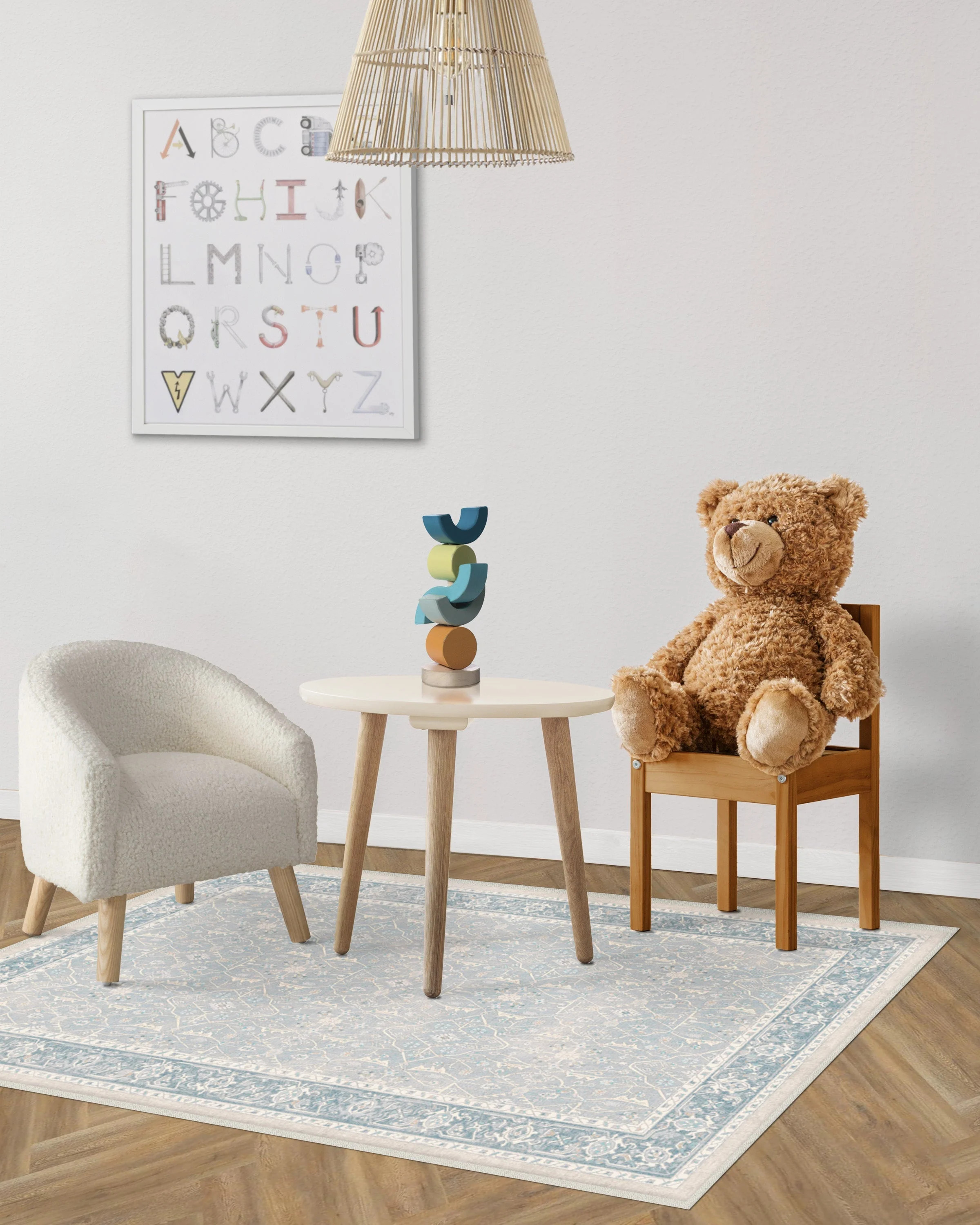 Celestine Soft Blue Rug | Ruggable