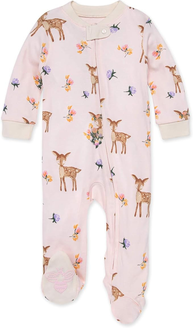 Burt's Bees Baby Baby Girls' Sleep and Play Pajamas, 100% Organic Cotton One-Piece Romper Jumpsui... | Amazon (US)