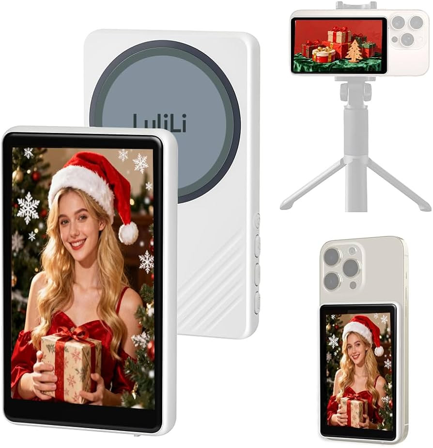 LuliLi Selfie Monitor Screen iPhone, 4K Vlog Recording Back Camera Screen for iPhone & Android, 1... | Amazon (US)
