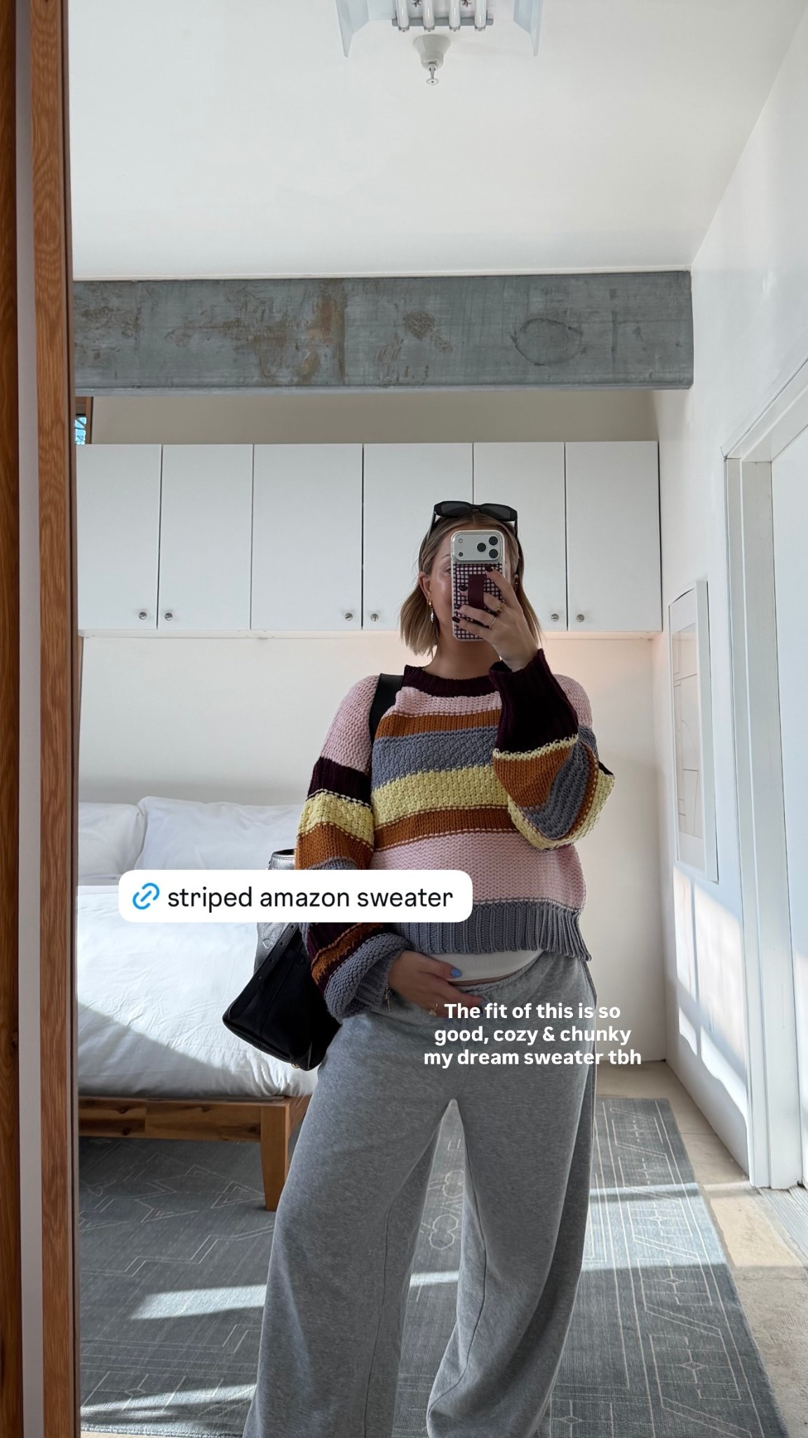 Striped amazon sweater, The fit of this is so good, cozy & chunky my dream sweater tbh