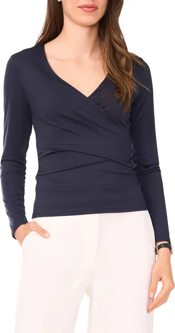 Halogen® Long Sleeve Wrap Top | Nordstrom | Nordstrom