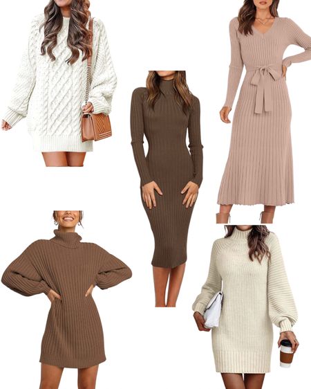 Amazon Sweater Dresses - each one is available in a variety of colors!!!

#LTKstyletip #LTKfindsunder50 #LTKSeasonal