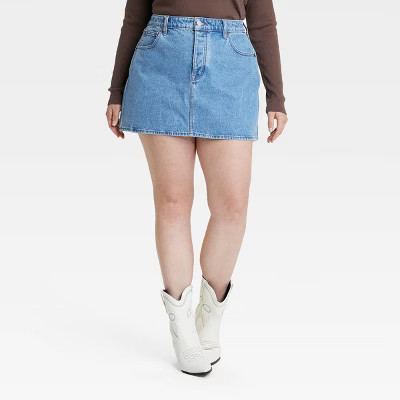 Women's Mini Denim Skirt - Universal Thread™ Medium Wash 17 | Target