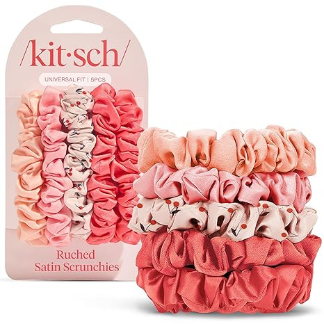 Kitsch Ultra-Petite Satin Scrunchies for Women - No Crease, Frizz-Free Sleep | Softer Than Silk S... | Amazon (US)