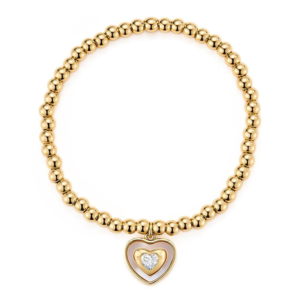 Cicy Bell Gold Plated Bracelets for Women Trendy Minimalist Stackable Bracelets Jewelry Gifts | Amazon (US)