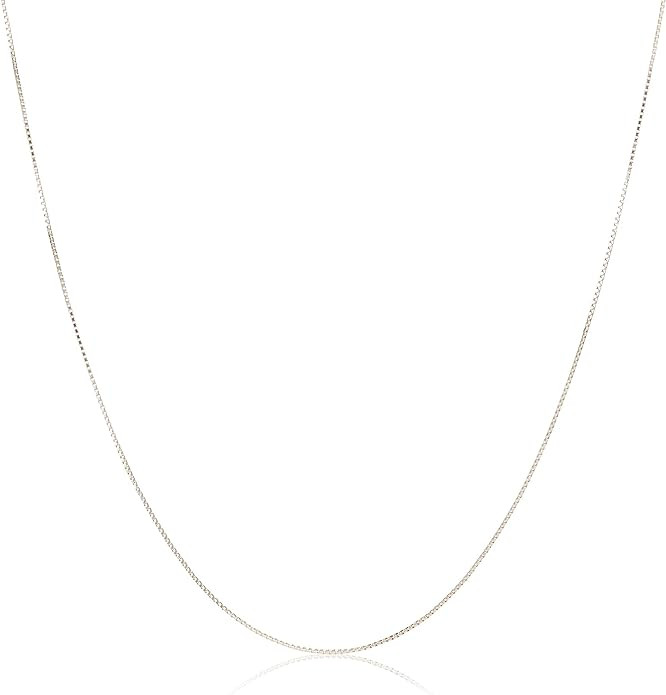 Amazon Essentials Sterling Yellow Gold or Silver Thin 0.8mm Box Chain Necklace | Amazon (US)