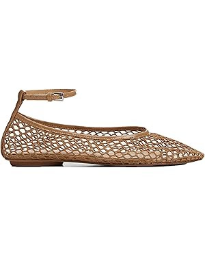 Mesh Ankle Strap Flats for Women Round Toe Ballet Flats Shoes,Casual Mary Jane Flats Comfortable ... | Amazon (US)