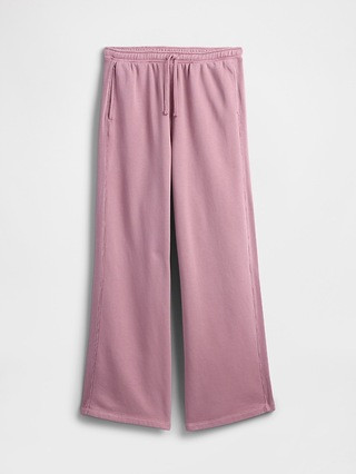 Fleece Rib-Seam Wide-Leg Pants | Gap Factory