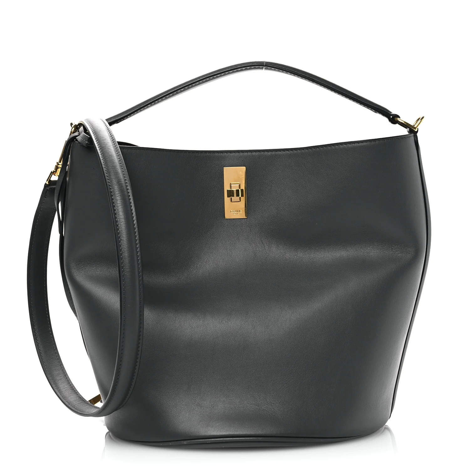 Smooth Calfskin Bucket 16 Bag Grey | FASHIONPHILE (US)