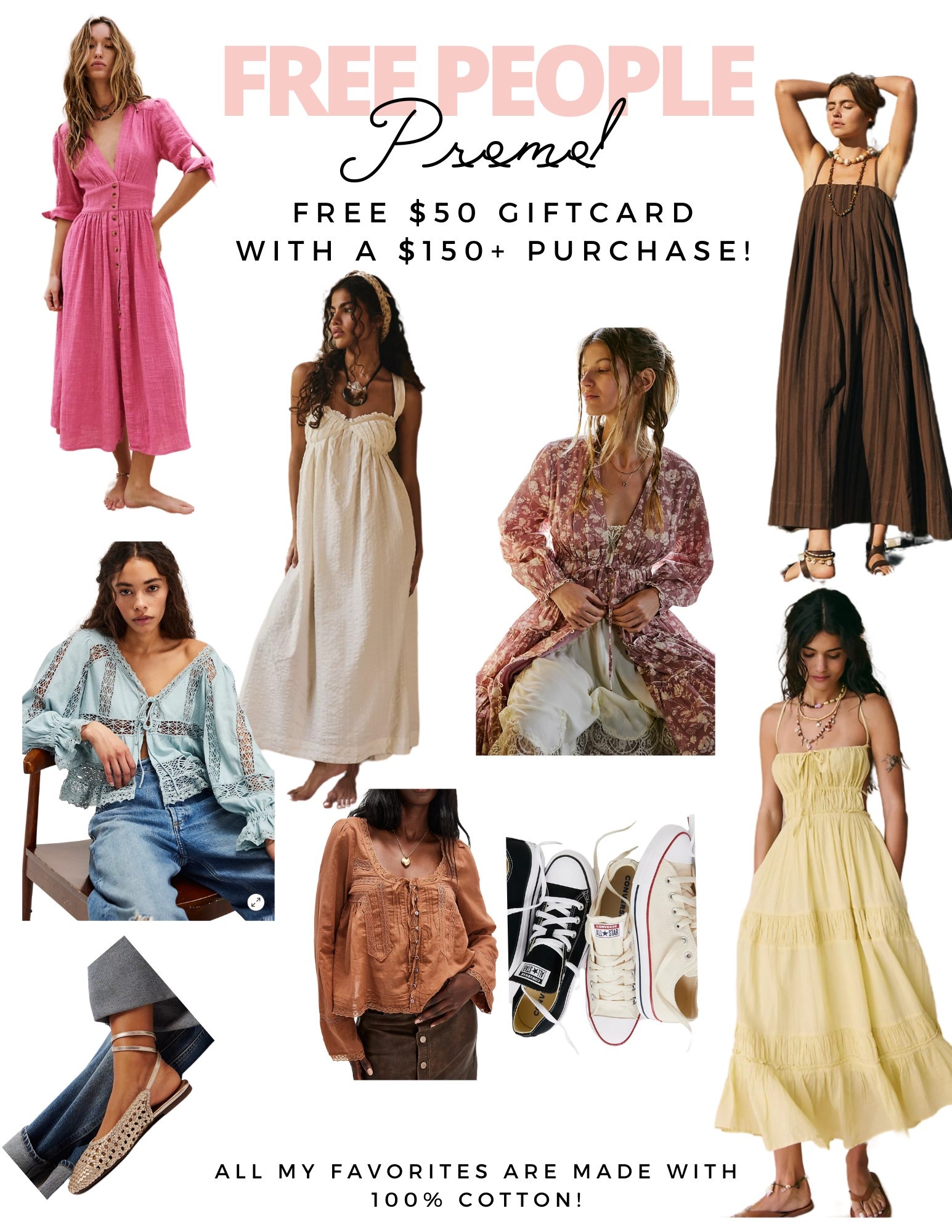 A lot of cute dresses for spring/summer and all my picks are made with 100% cotton!🌸🌿✨🧡💃🏻 #freepeople #springbreak #springdress #springdresses #summerdresses 

#LTKFindsUnder100 #LTKSaleAlert #LTKSeasonal