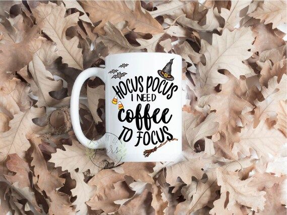Hocus Pocus I Need Coffee to Focus Fall Mugs Halloween Mug | Etsy | Etsy (US)