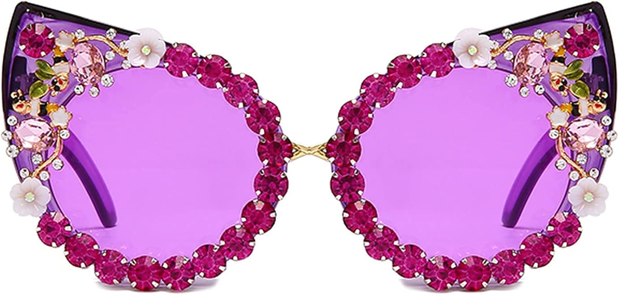 Oversized Diamond Sunglasses Women Rhinestone Cat Eye Sunglasses Vintage Female Sparkling Party s... | Amazon (US)