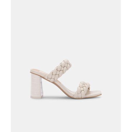Dolce Vita Paily Braided Detail Square Open Toe Chunky Heel Sandals Ivory Stella (6.5 Ivory Stella) | Walmart (US)
