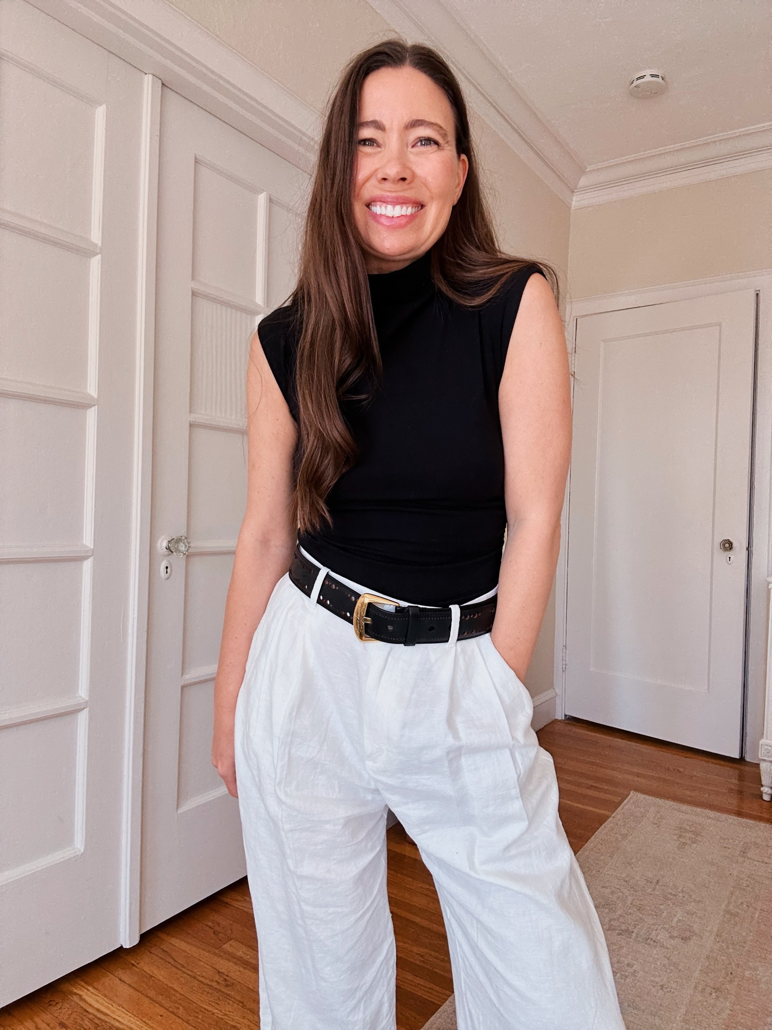 Reformation Lindy top and white linen pants. Vintage Louis Vuitton Belt available in my shop! 

Black and white, linen pants, classic look, black belt 

#LTKStyleTip #LTKSeasonal