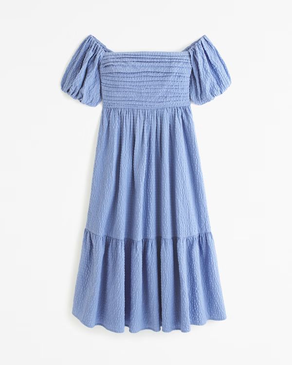 Emerson Off-The-Shoulder Midi Dress | Abercrombie & Fitch (US)