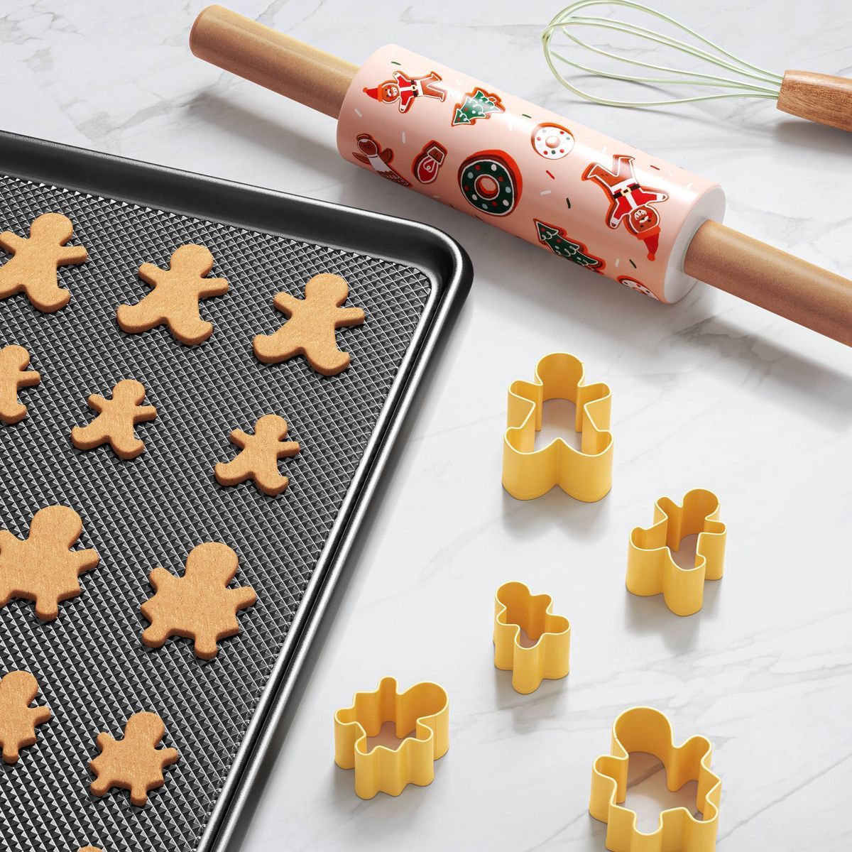 2" Christmas cookies Handled Rolling Pin - Wondershop™ | Target