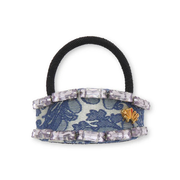 IMPERIAL BLUE GENIE CRYSTAL TRIM HAIR TIE | LELE SADOUGHI