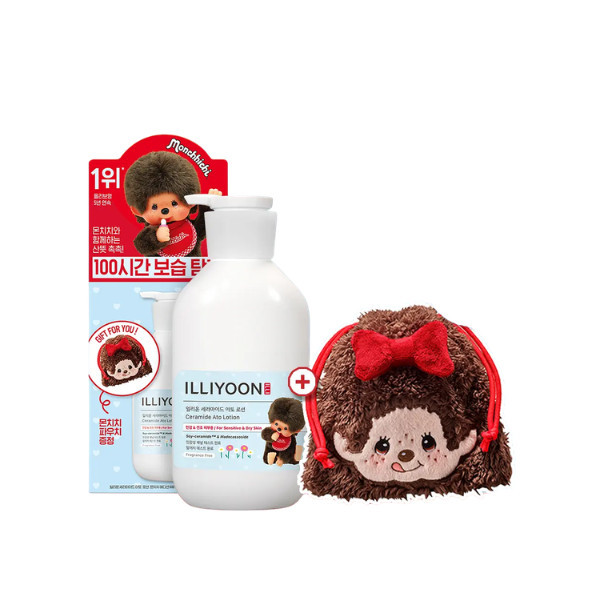 ILLIYOON - Ceramide Ato Lotion Special Set (with Monchhichi pouch) - 600ml | Stylevana