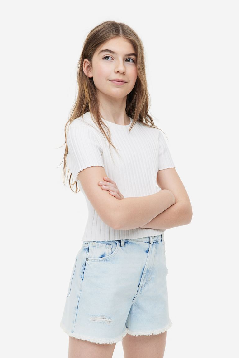 Relaxed Fit High Denim Shorts | H&M (US + CA)
