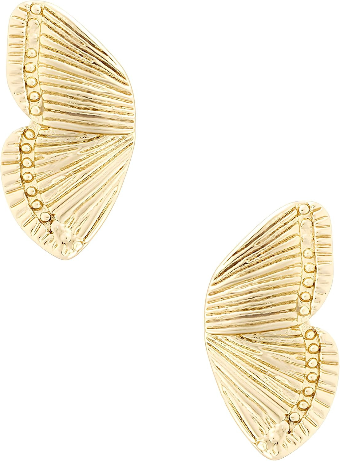 Amazon.com: Butterfly Wing Earrings, Half Wing Studs, Stud Earrings, Earrings for Women, Gold Ear... | Amazon (US)