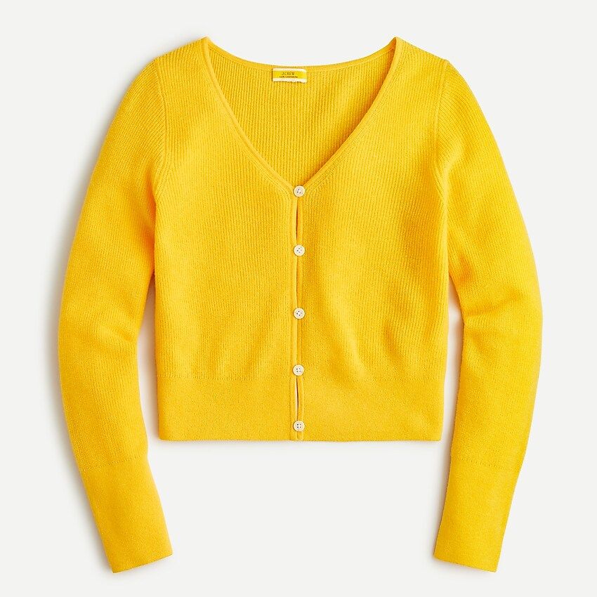 Limited-edition cropped featherweight cashmere cardigan | J.Crew US