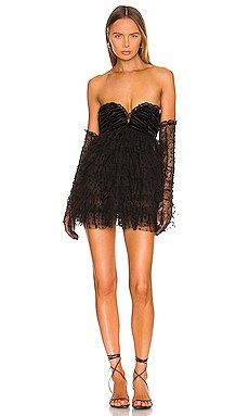 For Love & Lemons Jourdan Off The Shoulder Mini Dress in Black from Revolve.com | Revolve Clothing (Global)