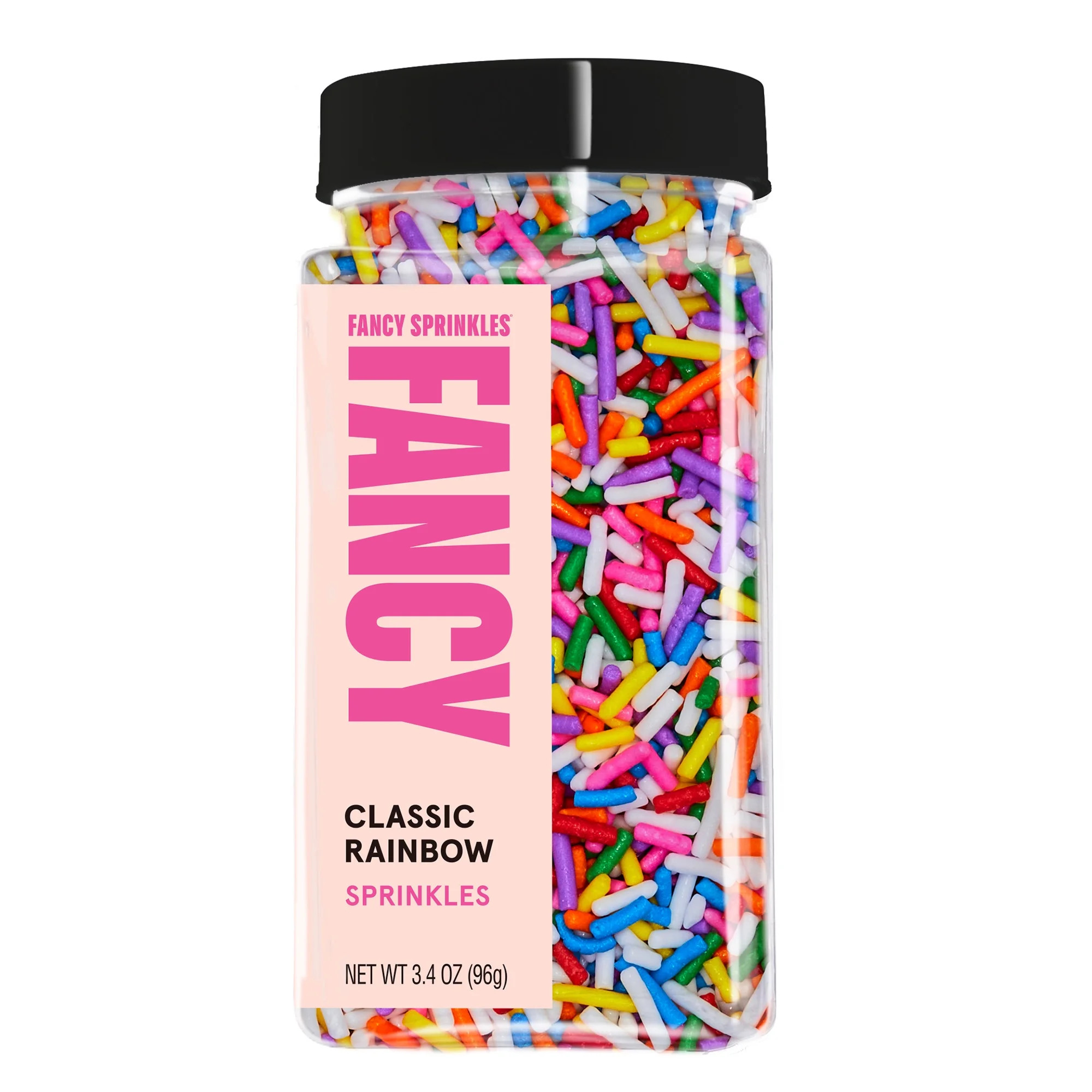 Fancy Sprinkles Classic Rainbow Crunchy Jimmies, Dessert Sprinkles, 3.4 oz | Walmart (US)