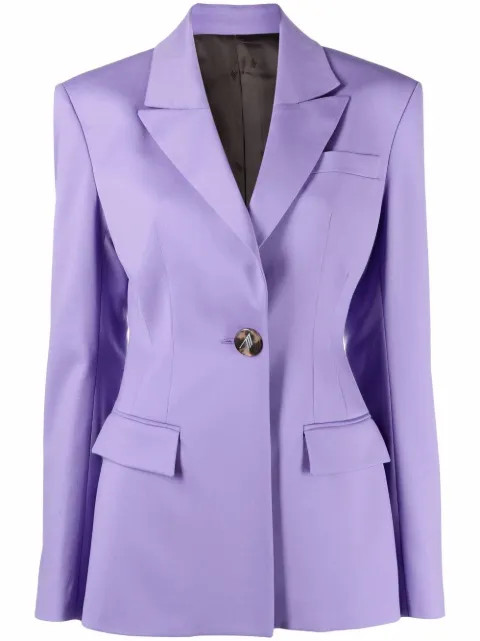 single-breasted button-front blazer | Farfetch (AU)
