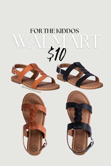 Summer sandals for little girls from Walmart for $10
