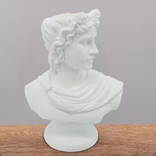 Benjara 20 in. White Specialty Resin David Bust Accent Decor BM238194 - The Home Depot | The Home Depot