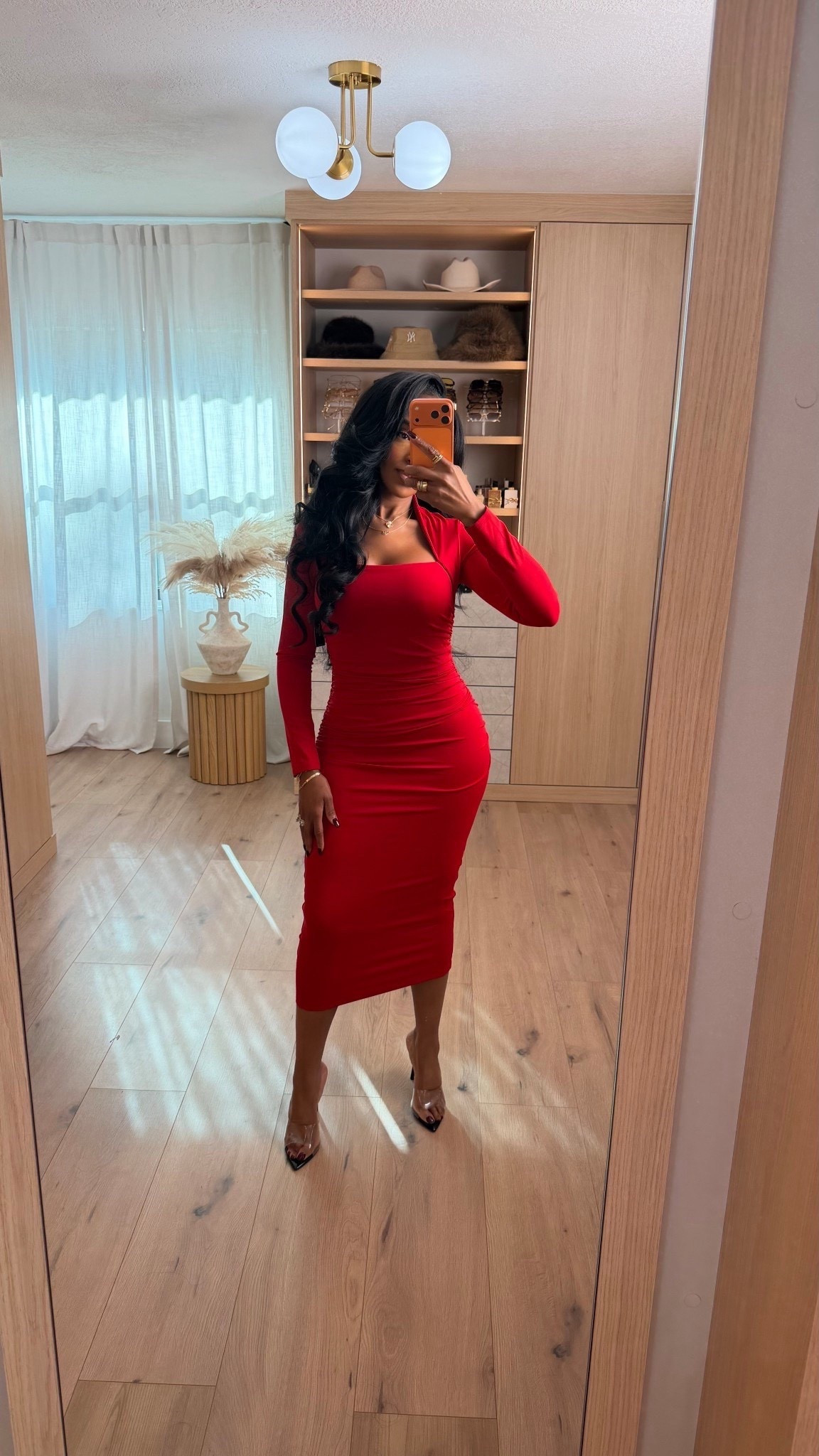 🔥 Sleek, Sculpted, and Timeless

This red midi dress is a classic confidence booster. The clean neckline and body-hugging fit create a polished silhouette that never goes out of style. It’s one of those pieces you’ll keep reaching for — bold enough to stand alone and versatile enough to restyle again and again.

Perfect for:
• Date nights
• Celebrations
• Dinner plans
• Statement moments

📏 Sizing:
Dress: Small  
Shoes: True to size  

Measurements:
5’4” · 138 lbs · 34D · 27” waist · 40” hips  

Tap to save for later.

Red midi dress styling, sleek evening outfit ideas, classic bodycon dresses, elegant night out looks, timeless wardrobe staples.

Follow me on Instagram and YouTube @kirasfashionfinds