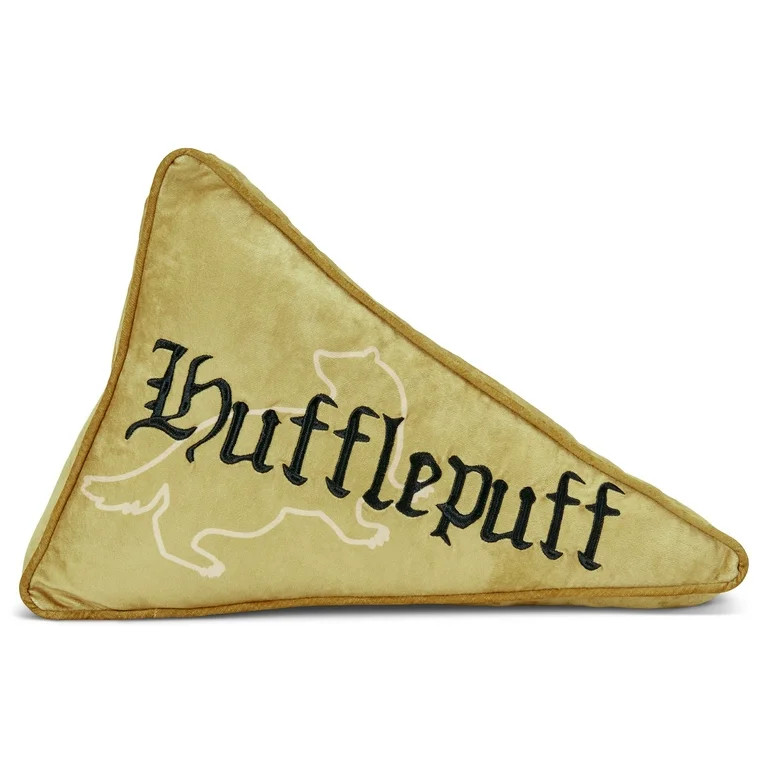 Harry Potter Hufflepuff Stone Washed Velvet Pennant Pillow 18" | Walmart (US)