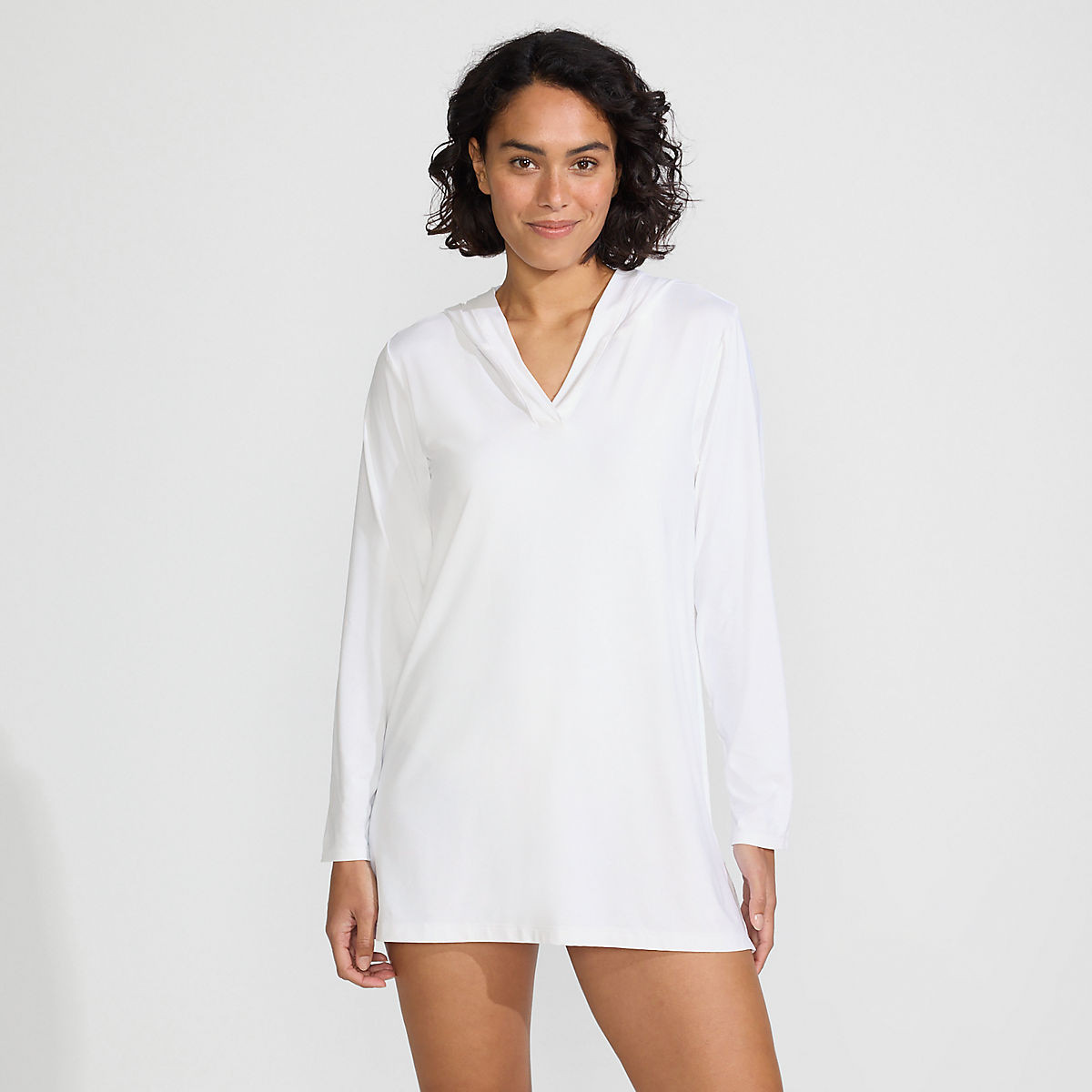 Women's SunShade UPF 50 Hooded Mini Swim Swim Cover-Up Dress | Lands' End (US)