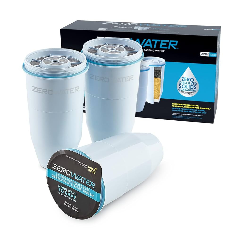 ZeroWater Official Replacement Filter - 5-Stage 0 TDS Filter Replacement - System IAPMO Certified... | Amazon (US)
