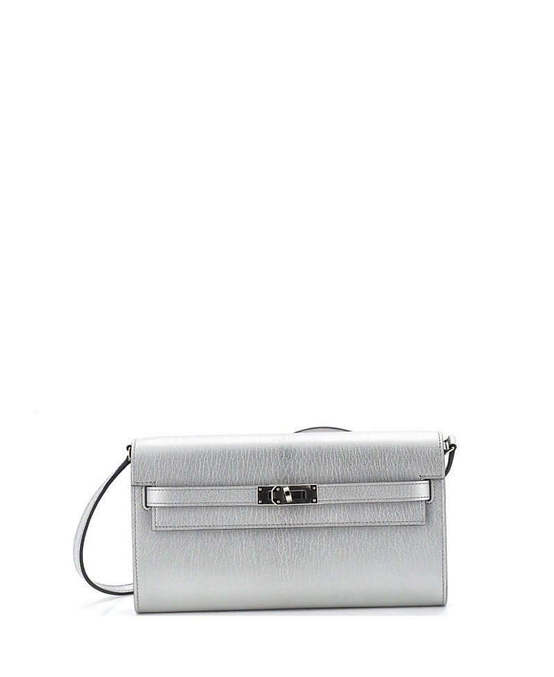 Pre-Owned HERMES Kelly To Go Wallet Metallic Chevre Chamkilight | Bloomingdale's (US)